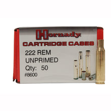 Load image into Gallery viewer, Case 222 Rem Hornady Unprimed-50