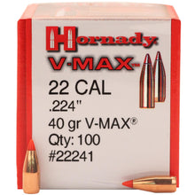 Load image into Gallery viewer, 22 Cal .224 40gr Vmax -100