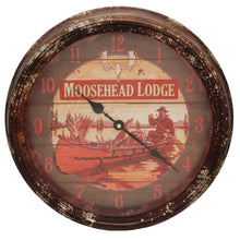 Load image into Gallery viewer, Moosehead Metal Clock 15"