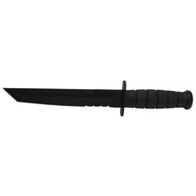 Load image into Gallery viewer, Black Tanto Knife Serrated