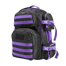 Load image into Gallery viewer, Vism Tactical Backpack-blk W-purple