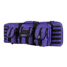 Load image into Gallery viewer, Double Carbine Case-blk W-purple Trim-36"