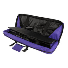 Load image into Gallery viewer, Double Carbine Case-blk W-purple Trim-36"