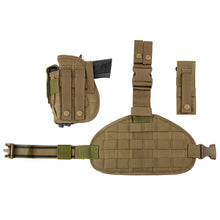 Load image into Gallery viewer, Drop Leg Holster + Panel + Mag Pouch -tan