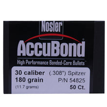 Load image into Gallery viewer, 30 Cal 180gr  Accubond (50 Ct)