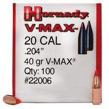 Load image into Gallery viewer, 20 Cal .204 40gr V-max -100