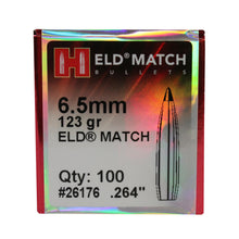 Load image into Gallery viewer, 6.5mm .264 123gr Eld Match -100