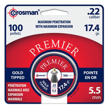 Load image into Gallery viewer, Premier Gold Tip Pellet .22 17.4gr -100