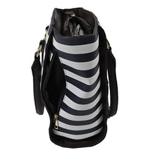 Load image into Gallery viewer, Tote Style Purse W-holsters - Navy Stripe