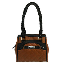 Load image into Gallery viewer, Concealed Carry Braided Tote- Brn W- Blk
