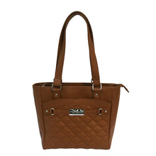 Load image into Gallery viewer, Vism Concealed Carry  Quilted Tote- Brown