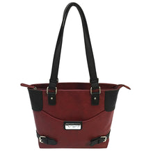 Load image into Gallery viewer, Concealed Carry Satchel Sm- Blk W-brgundy