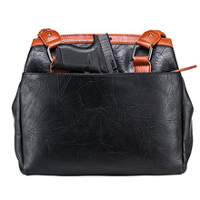Load image into Gallery viewer, Concealed Carry Braided Tote- Blk W-brn