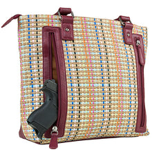 Load image into Gallery viewer, Vism Concealed Carry Woven Tote- Burgundy