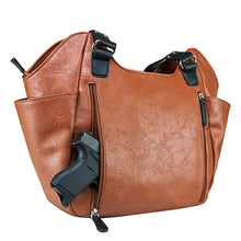 Load image into Gallery viewer, Concealed Carry  Hobo Bag Large-brn W-blk