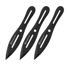 Load image into Gallery viewer, 3 Pc 8" Black Coated Throwing Knives,clam