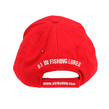 Load image into Gallery viewer, Strike King Strctred Cap,red W- Wht Logo