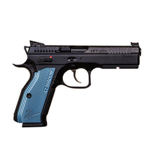 Load image into Gallery viewer, Cz Shadow 2,9mm,black Polycoat,blue Grips