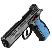 Load image into Gallery viewer, Cz Shadow 2,9mm,black Polycoat,blue Grips