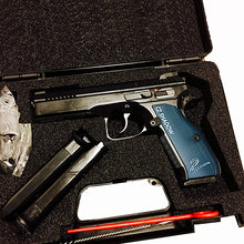 Load image into Gallery viewer, Cz Shadow 2,9mm,black Polycoat,blue Grips