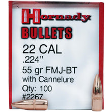 Load image into Gallery viewer, 22 Cal .224 55gr Fmj-bt W-c -100