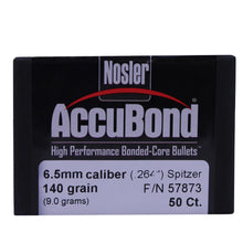 Load image into Gallery viewer, 6.5mm 140gr  Accubond (50 Ct)