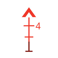 Load image into Gallery viewer, 3x30 High Red Chevron .223 Flattop; Ta60
