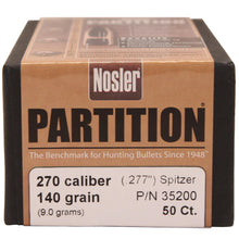 Load image into Gallery viewer, 270 Cal 140gr Sp Partitin (50 Ct)