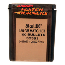Load image into Gallery viewer, 30892 30 Cal .308" 155gr Bt Match -100